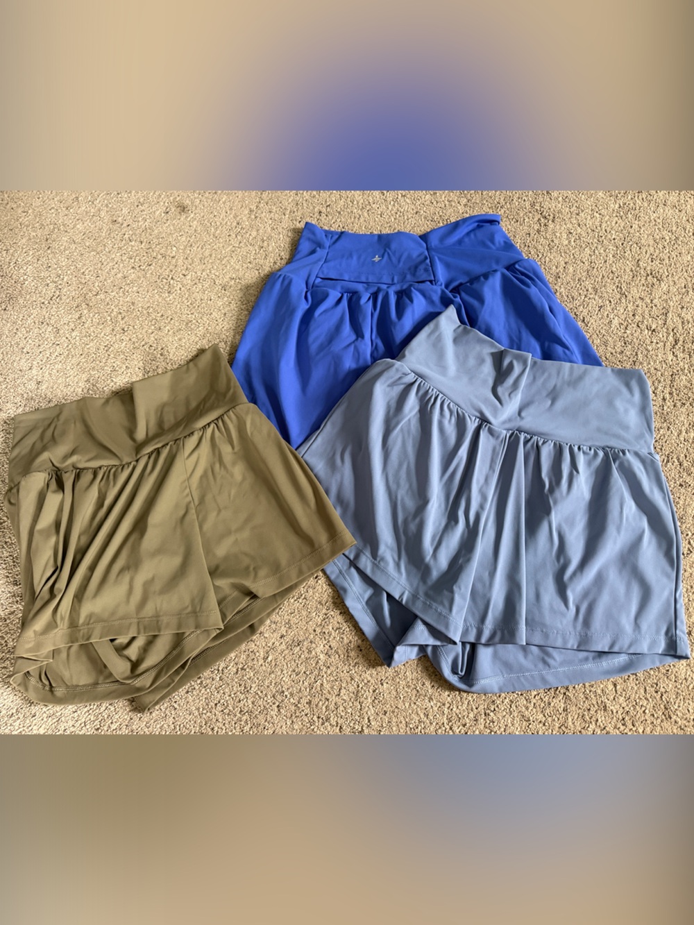 HALARA Athletic Skort Trio - Blue, Light Blue, Olive